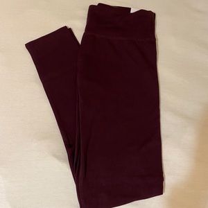 NWT Aerie maroon cotton leggings